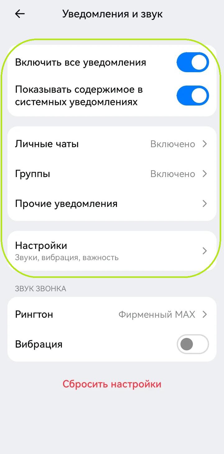 Как изменить настройки в мессенджере «Макс»