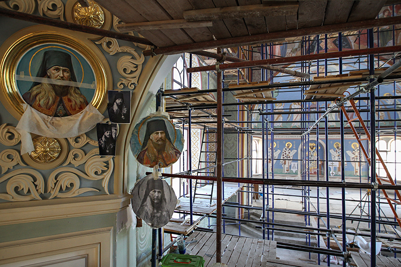 Реставрационные работы в Московском  епархиальном доме