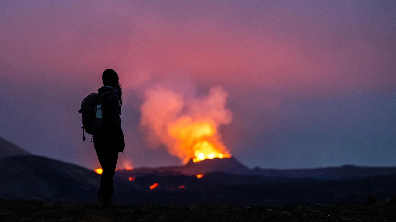 Извержение вулкана Фаградальсфьядль, Исландия, 21 июля 2021 года