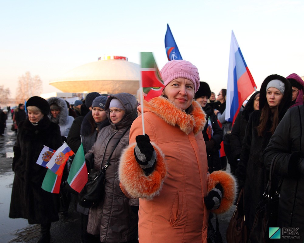 Митинг в поддержку Крыма.