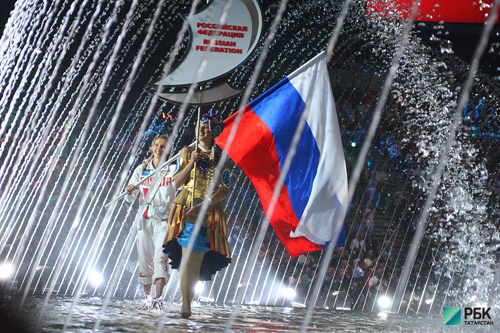 Церемония открытия чемпионата по водным видам спорта