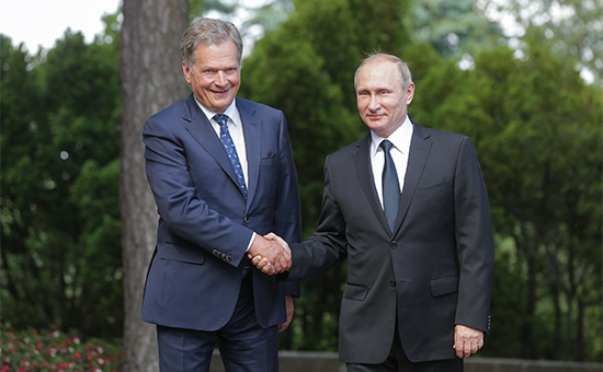 Президент Финляндии Саули Ниинистё&nbsp;и президент России Владимир Путин (слева направо)


