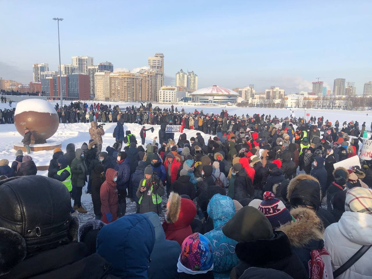 В Екатеринбурге прошел самый массовый митинг в поддержку Навального