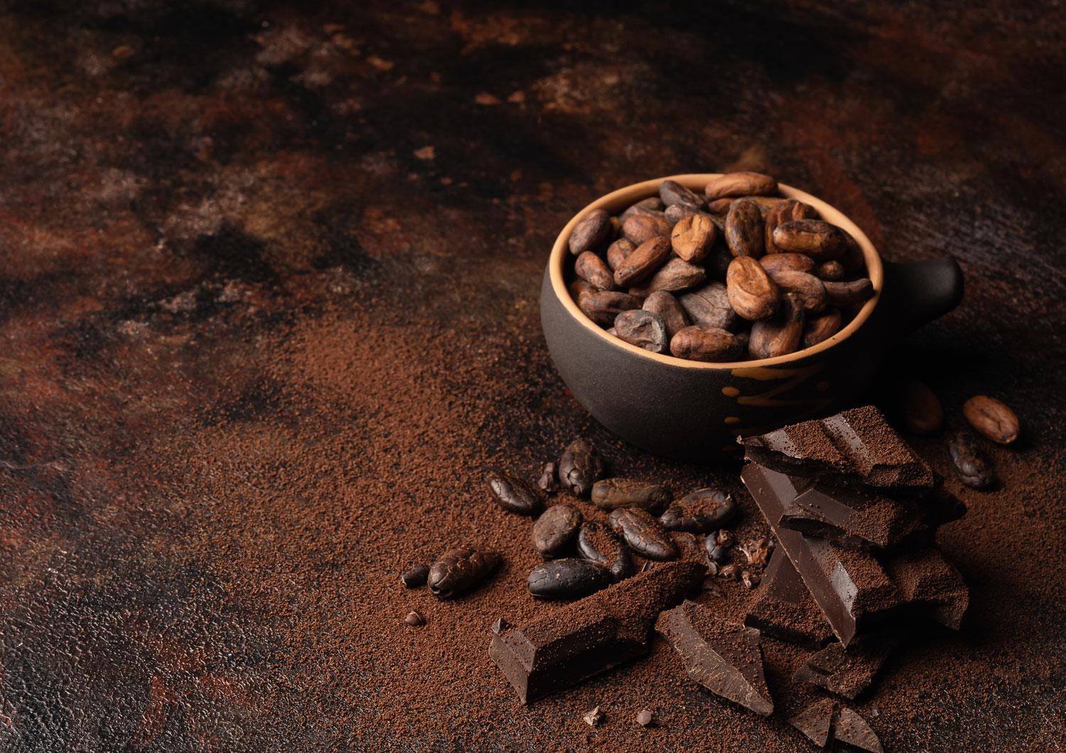 В горьком шоколаде&nbsp;нет молока, а содержание сухого какао составляет не меньше&nbsp;55%