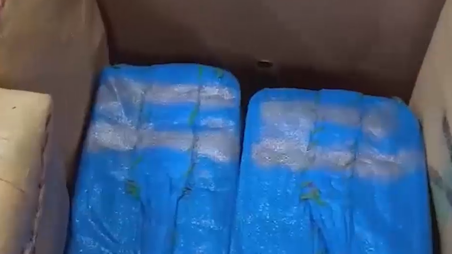 В Испании обнаружили 11 т гашиша в коробках с дынями и мебелью. Видео