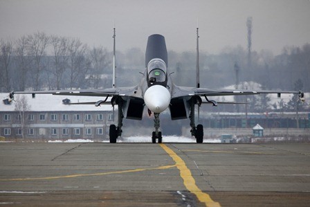 ВВС России переданы два первых истребителя Су-30СМ. ФОТО