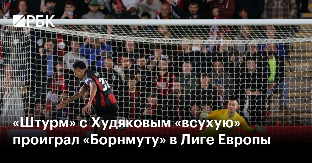 «Штурм» с Худяковым «всухую» проиграл «Борнмуту» в Лиге Европы