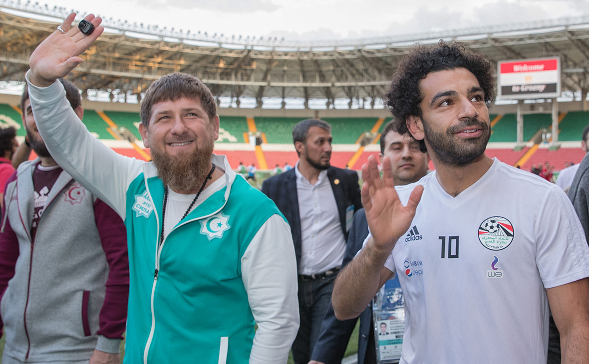 Рамзан Кадыров (слева) и Мохамед Салах