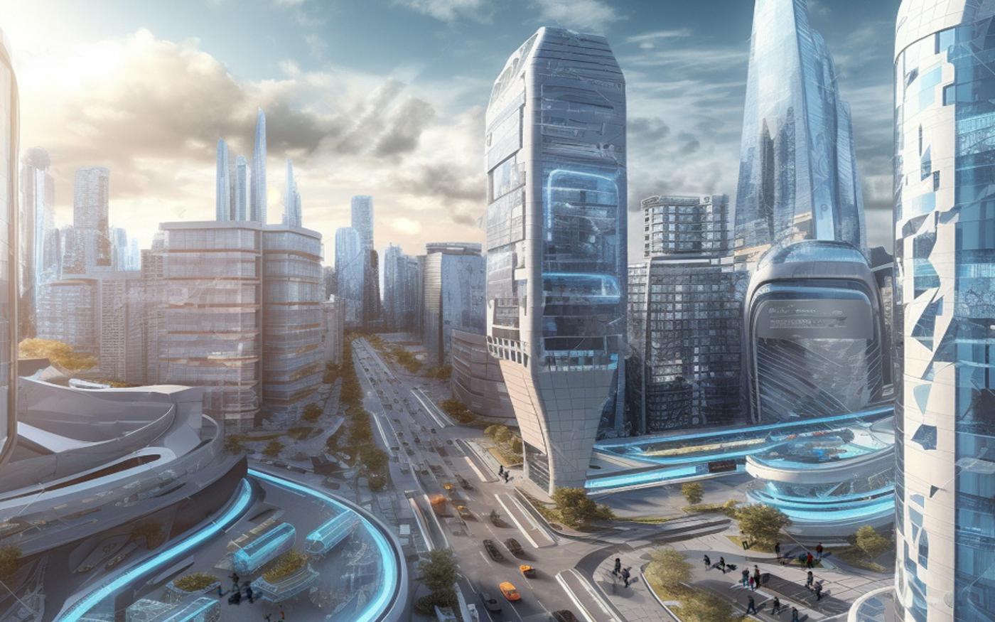 Умный город. Единая сеть технологий превращает город в роботизированное смарт пространство, где все служит комфорту и развитию человека