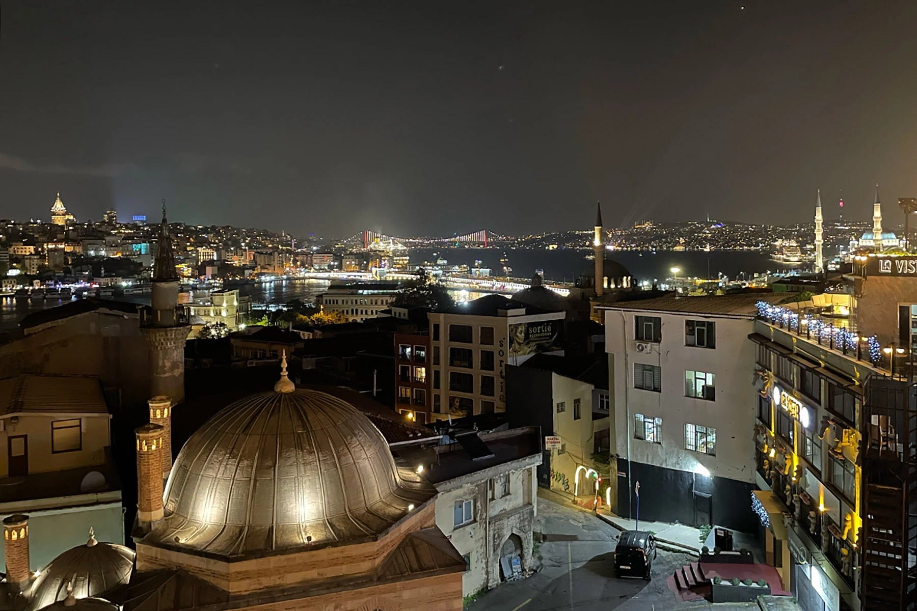 <p>Виды с одного из стамбульских ресторанов на крыше</p>