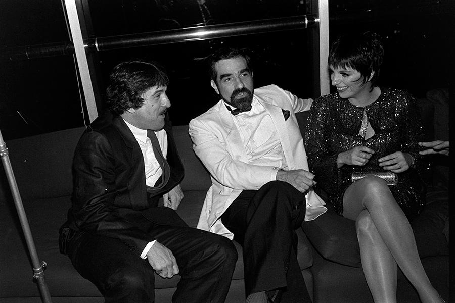 Мартин Скорсезе с Робертом Де Ниро и Лайзой Миннелли на повторном показе картины &laquo;Нью-Йорк, Нью-Йорк&raquo;, 1981 год