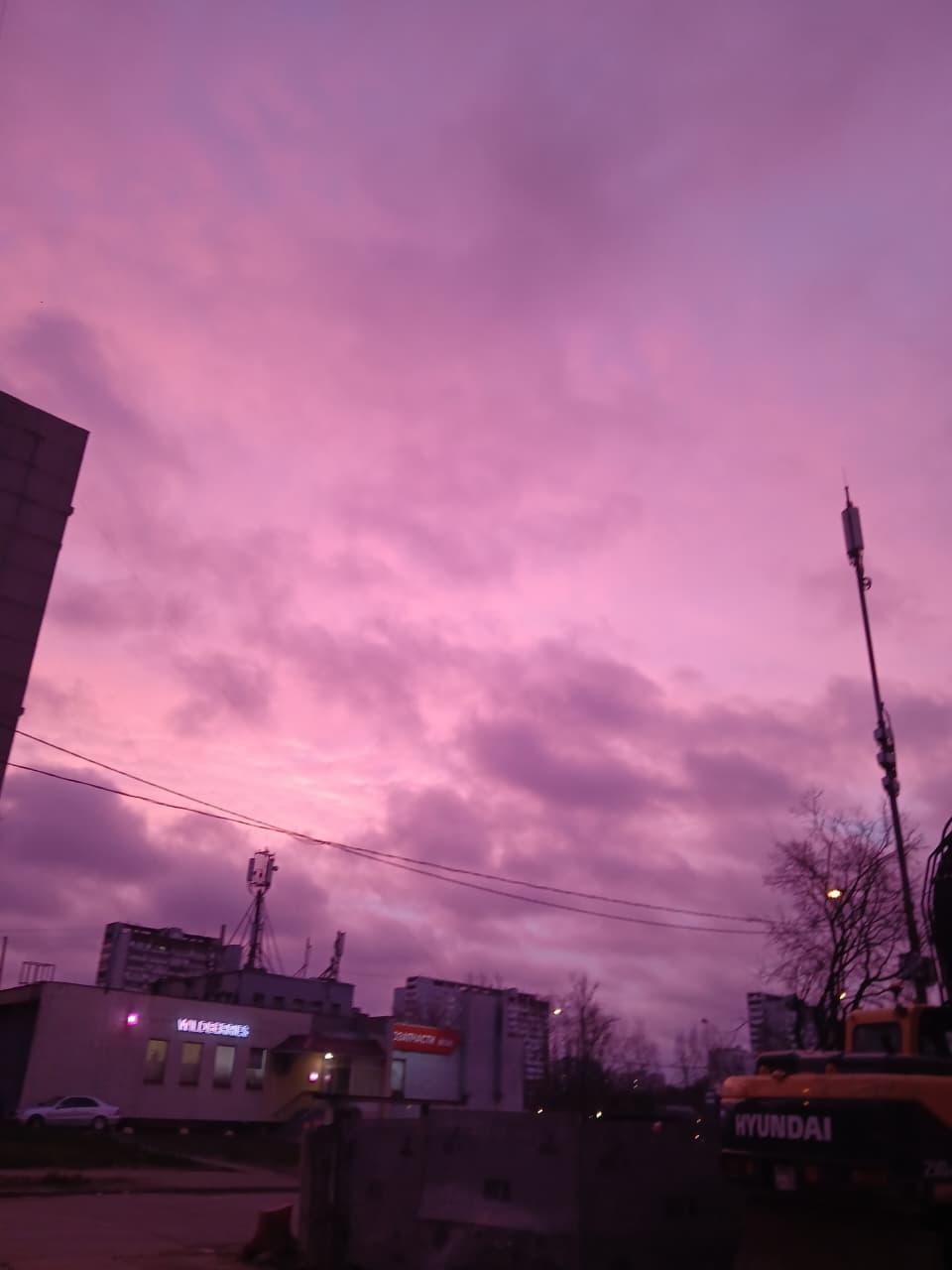 Рассвет в Москве, 14 ноября 2025 года