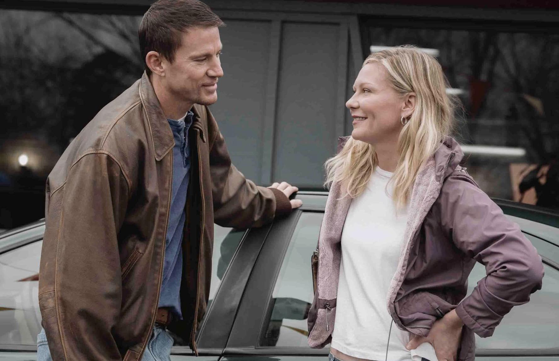 Ченнинг Татум и Кирстен Данст в фильме «Грабитель с крыши»