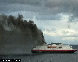 В Норвегии сгорел пассажирский лайнер