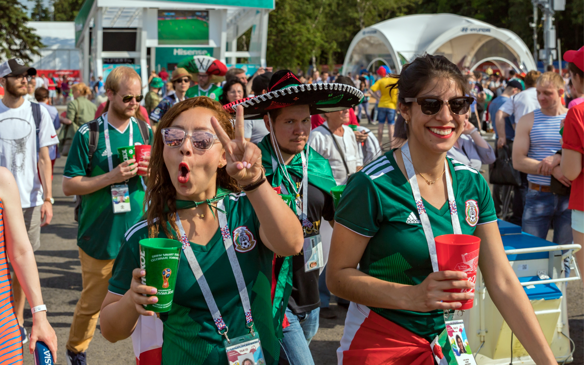 Болельщицы сборной Мексики во время чемпионата мира в России