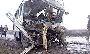 Во Владимирской области грузовик протаранил автобус