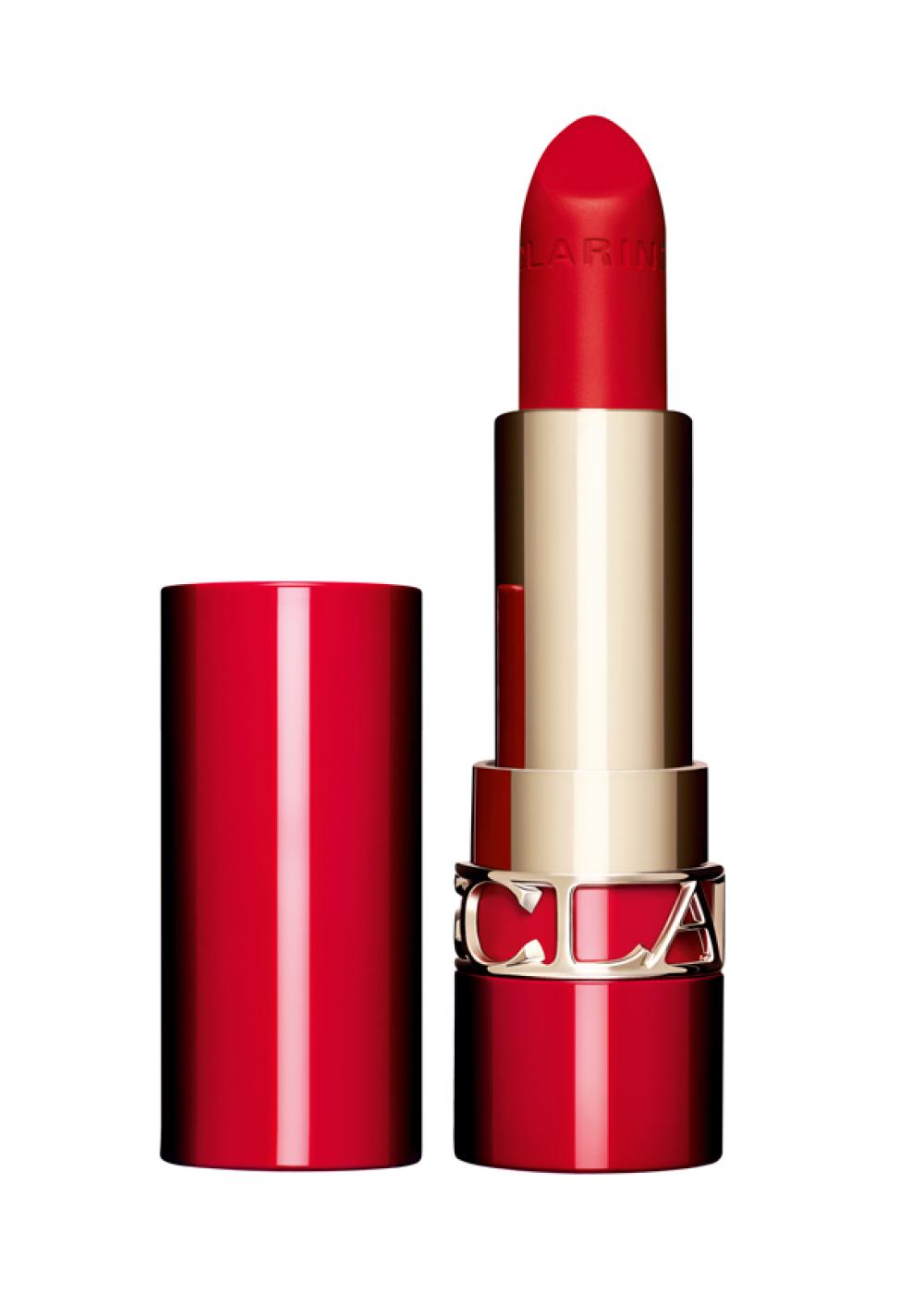 Губная помада Joli Rouge Velvet, оттенок 768 V Strawberry, Clarins, 2394 руб. (&laquo;Золотое яблоко&raquo;)