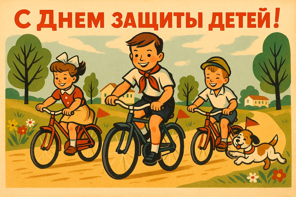 Открытки с Днем защиты детей. 30 красивых, советских открыток на 1 июня