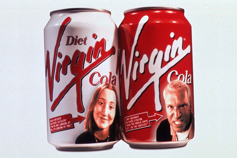 Virgin Cola

Доля Брэнсона: компания закрыта в 2009 году

Компания безалкогольных напитков. Бутылка колы, по признанию самого Брэнсона, была выполнена в форме фигуры Памелы Андерсон. Компания приносила убытки и закрылась в 2009 году.