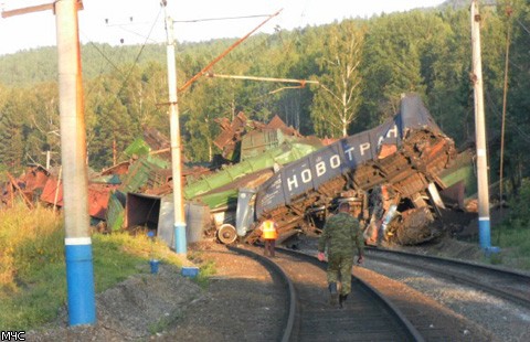 Столкновение поездов на Куйбышевской железной дороге