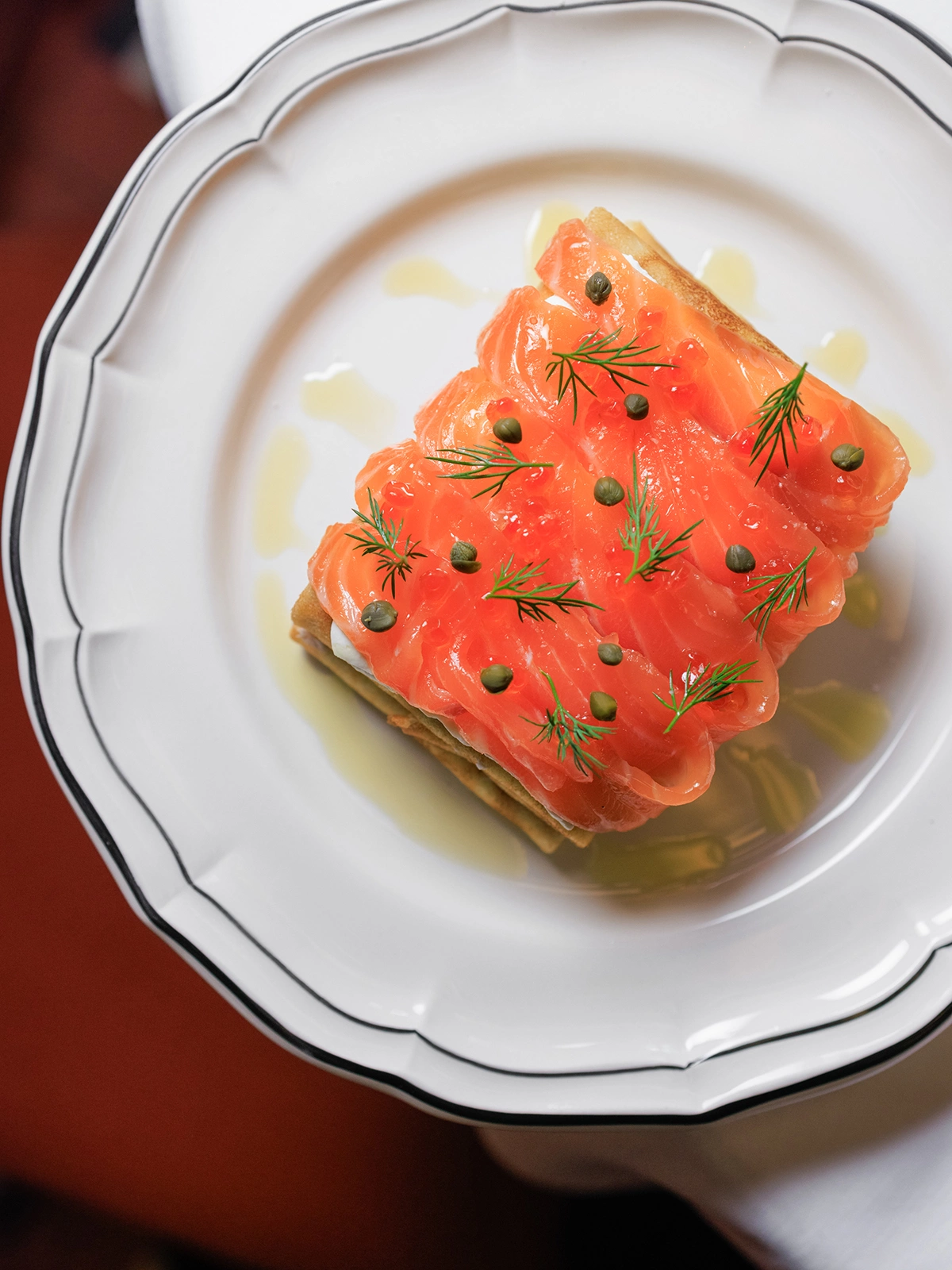 Блины со слабосоленым лососем