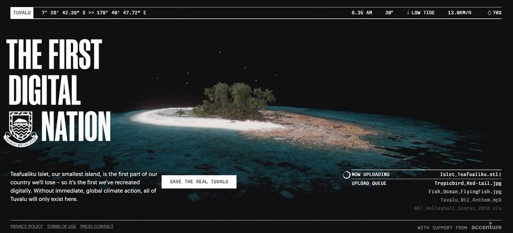 Сайт будущего цифрового государства Тувалу