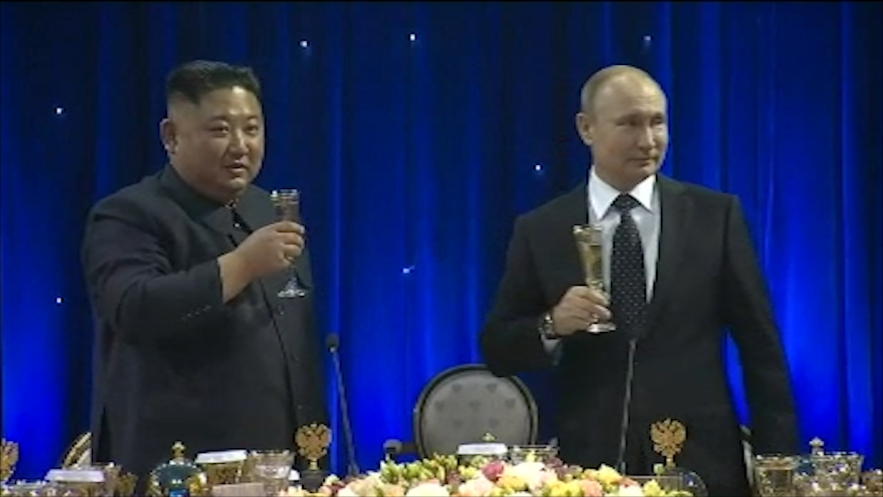 Путин предложил тост за здоровье Ким Чен Ына