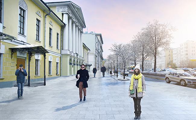 Визуализация проекта реконструкции Зубовского бульвара