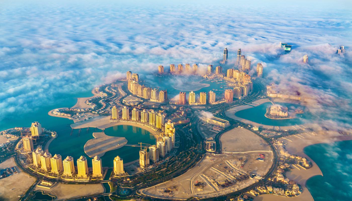 Вид на остров Перл-Катар в Дохе