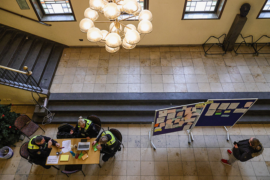 Пункт помощи районного управления Штеглиц-Целендорф в Берлине