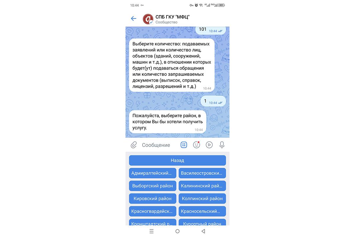 Список районов города