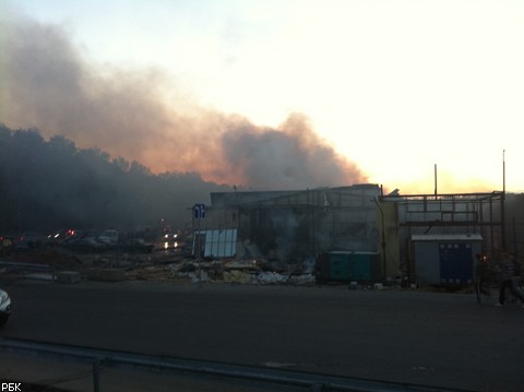 Крупный пожар на рынке в Подмосковье тушила авиатехника