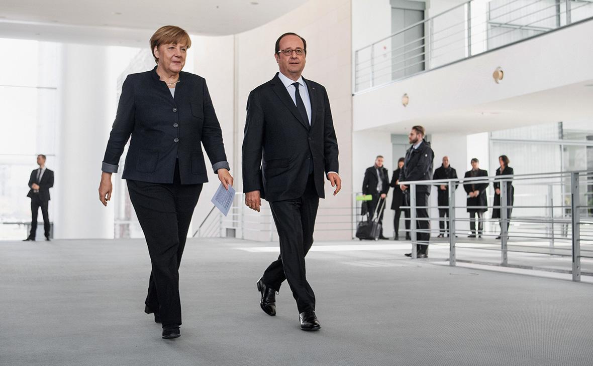 Ангела Меркель и&nbsp;Франсуа Олланд