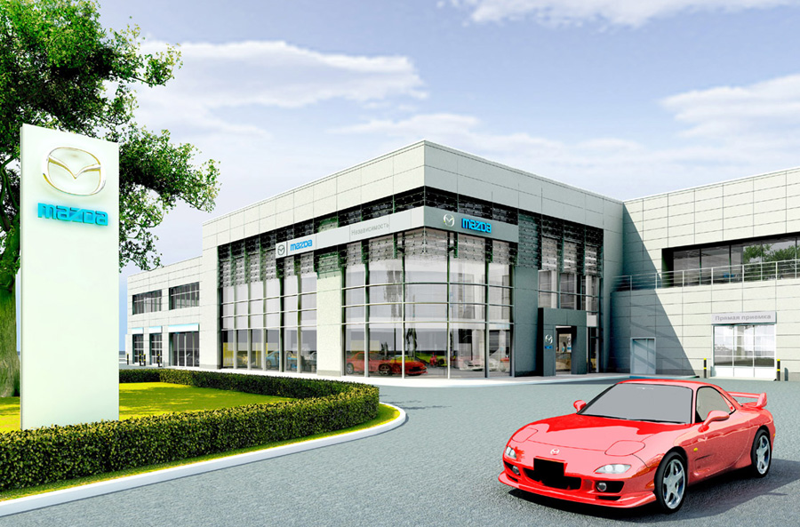 Новый дилерский центр по продажам и обслуживанию автомобилей Volvo и Mazda