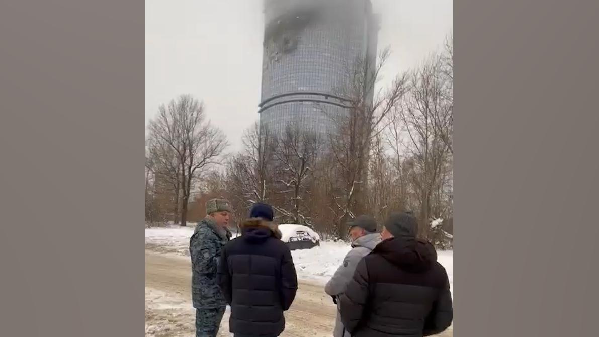 Последствия атаки дрона в Казани. Видео