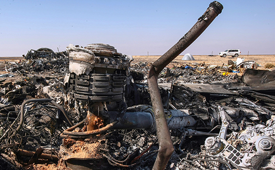 Место крушения российского самолета Airbus A321 в&nbsp;Египте