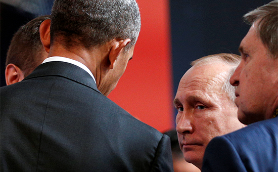 Президент США Барак Обама и президент России Владимир Путин&nbsp;


