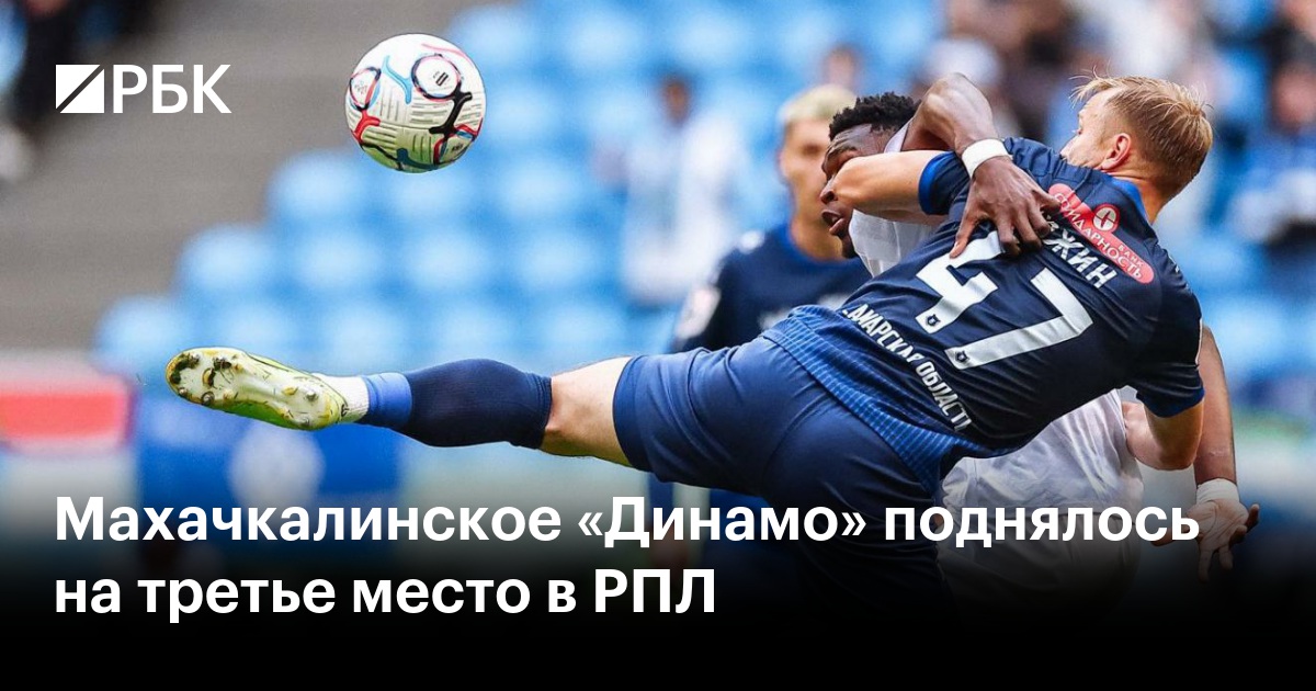 Махачкалинское «Динамо» поднялось на третье место в РПЛ