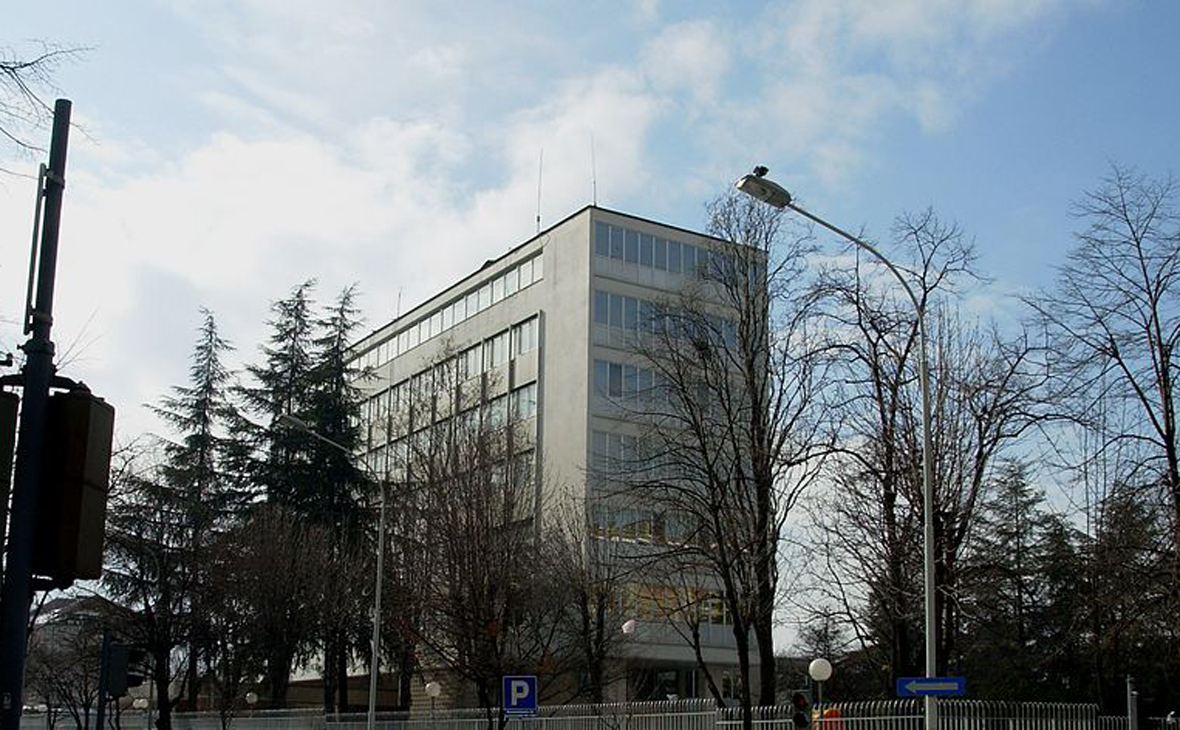 Вид на здание посольства России в Белграде