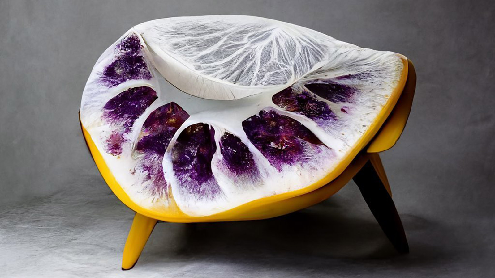 Экзотические формы. Кресло в виде фруктов. Съедобный стул. Стол в виде фрукта. Мебель Фруктовая.