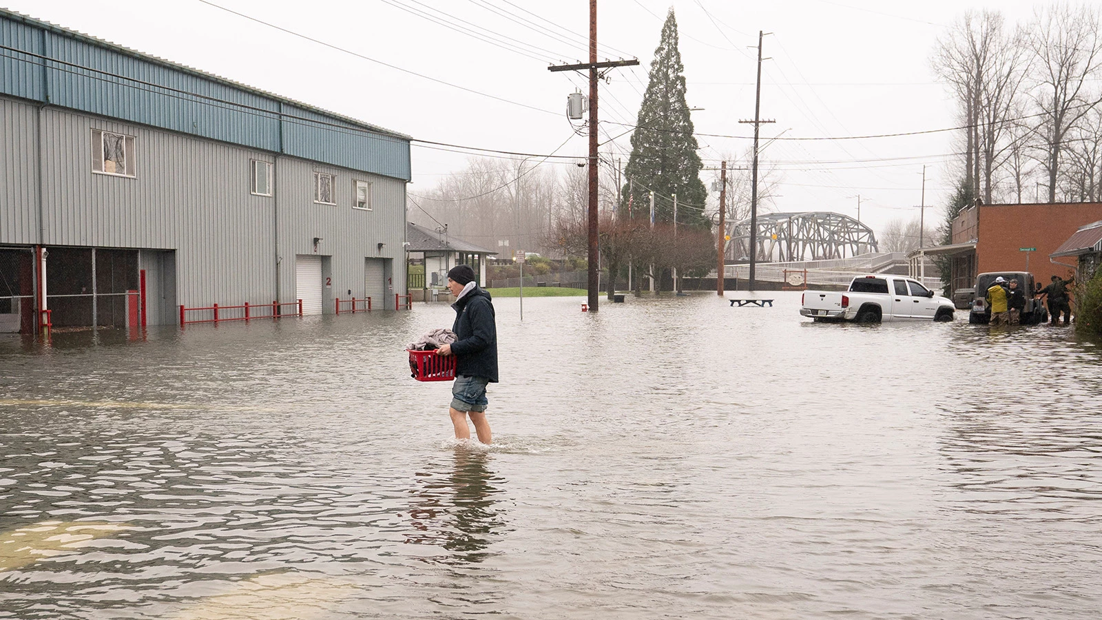 Наводнение в американском штате Вашингтон, вызванное проливными дождями, США. 10 декабря 2025 года