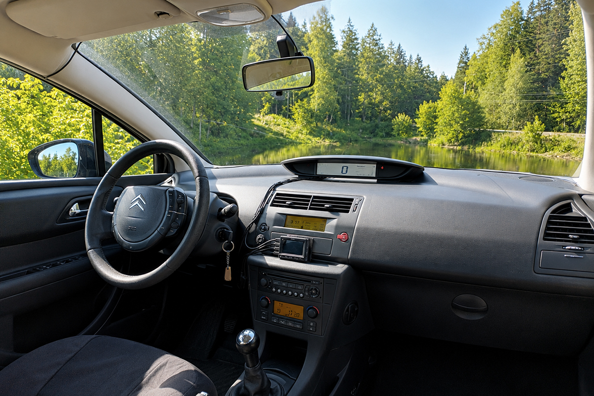 Дизайн салона Citroёn С4 и сегодня кажется инопланетным, но он функциональный и удобный. К рулю с неподвижной ступицей и центральному щитку приборов мгновенно привыкаешь