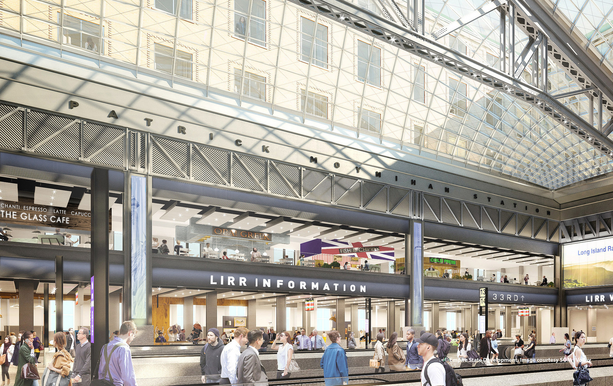 Новый облик Penn Station разработала американская архитектурная студия Skidmore, Owings &amp; Merrill по&nbsp;заказу нью-йоркских властей
