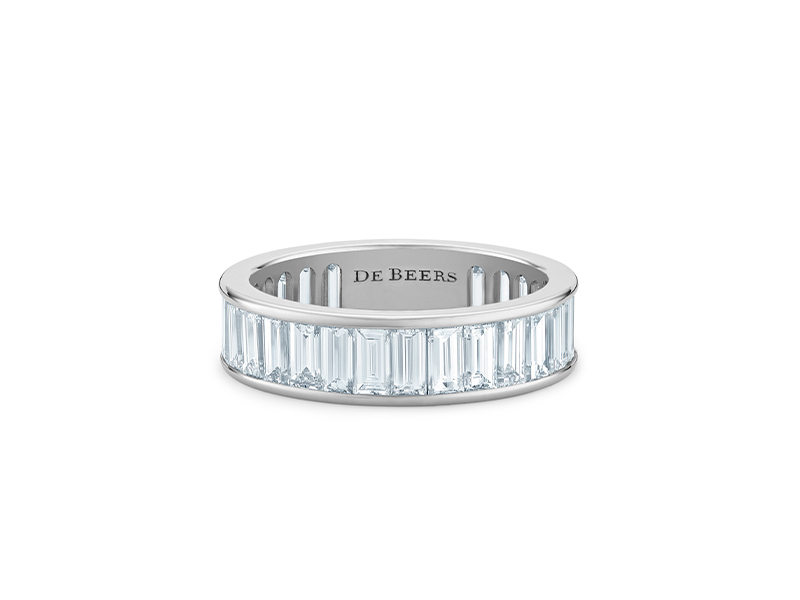 Обручальное кольцо, бриллианты багетной огранки общим весом 3,5 карата&nbsp;