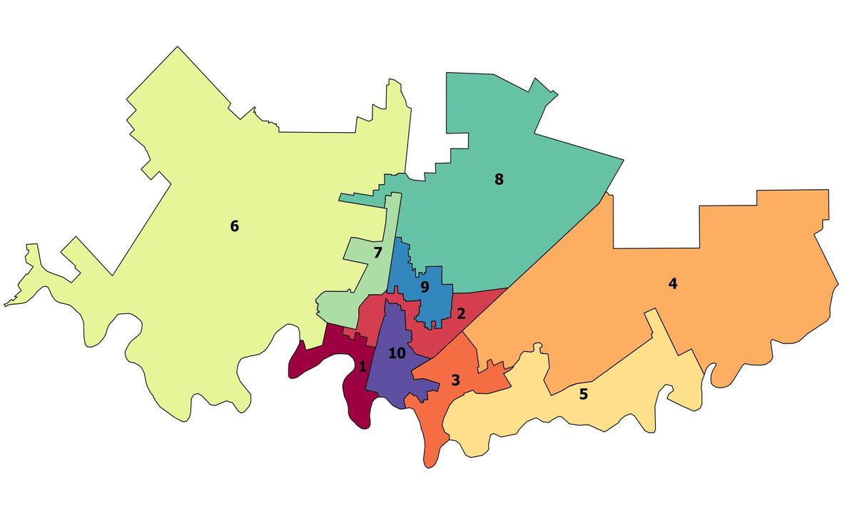 Новая схема одномандатных округов в Краснодаре