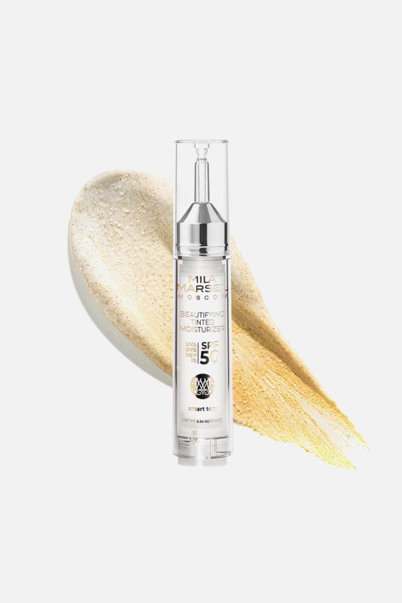 Увлажняющий финиш-тон с интеллектуальными микрокапсулами SPF 50 MilaMarsel Beauty, 8280 руб. (milamarsel.com)