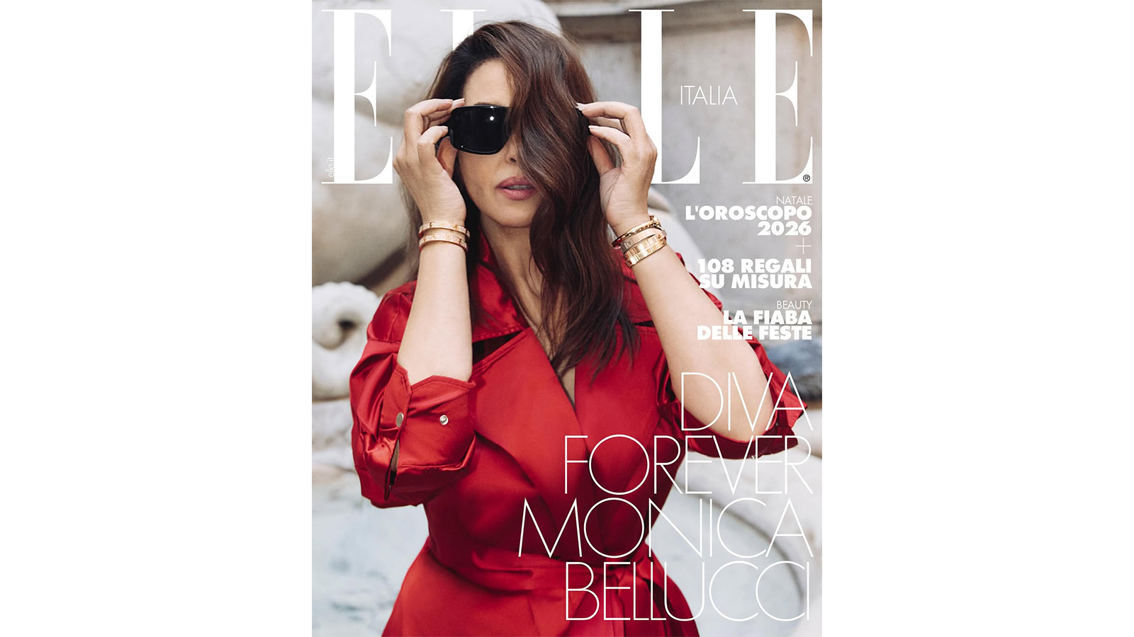 Моника Беллуччи на обложке Elle Italia. Декабрь 2025 года