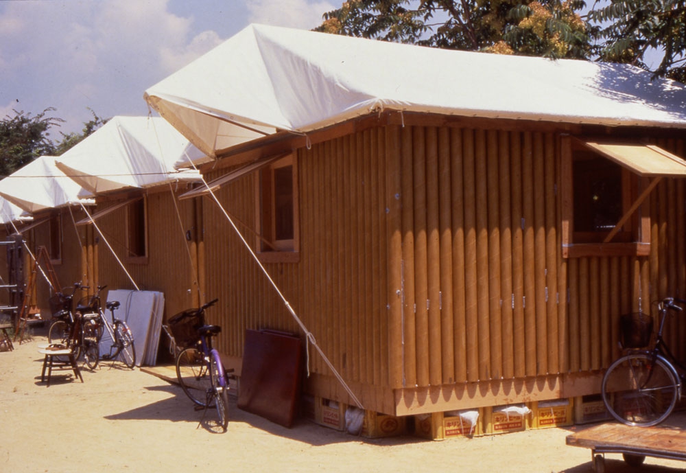 Paper Log House, 1995, Kobe, Japan 