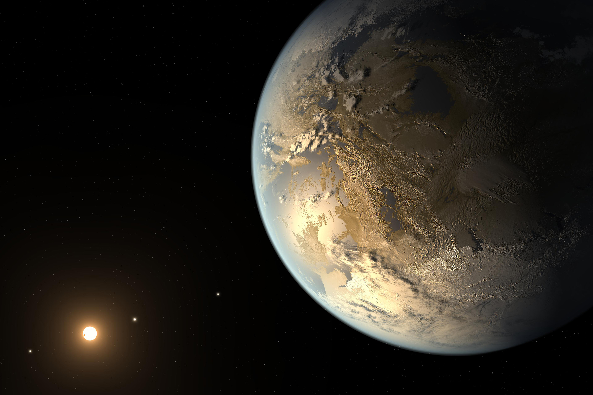 Размеры Kepler-186f максимально совпадают с размерам Земли. О планете известно не слишком много: она находится в системе красного карлика Kepler-186 в созвездии Лебедя на расстоянии 492 световых года от Земли. Ее масса, плотность и состав не известны.
