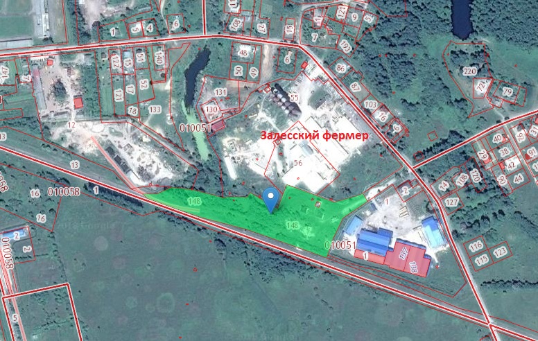 Фото: Скриншот кадастровой карты. Место строительства выделено зеленым